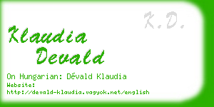 klaudia devald business card